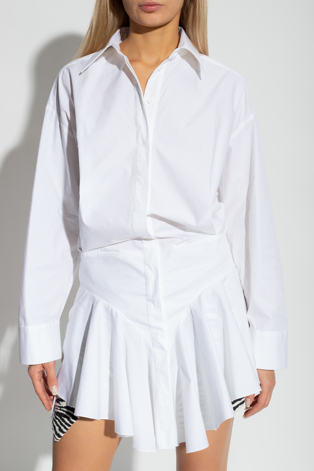 Hype Blue Shorts - White 'Candice' mini dress The Attico
